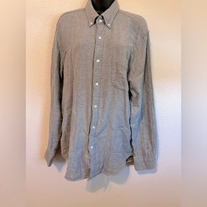 Mens J Crew long Sleeve Button Down Shirt GRAY